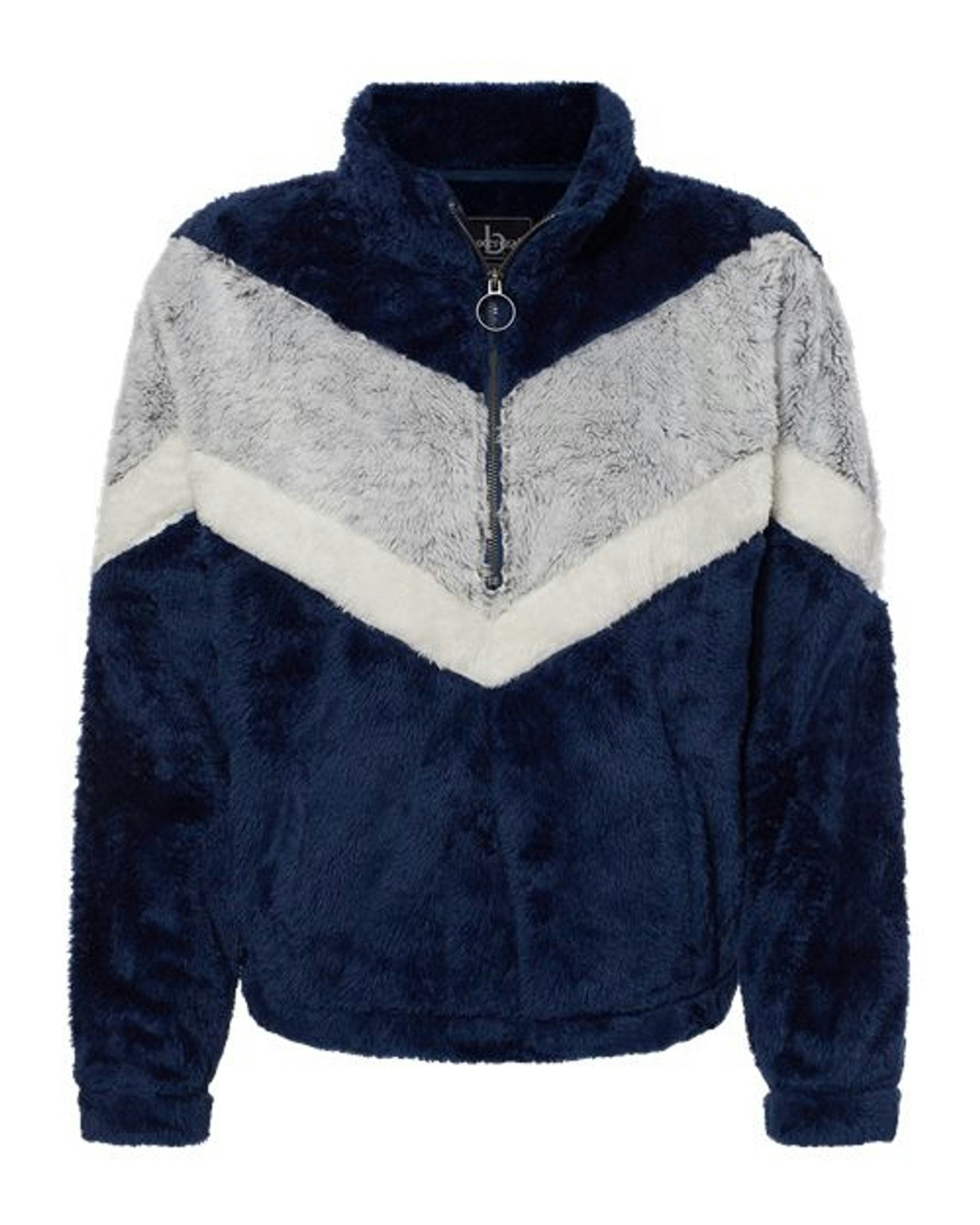 Women's Chevron Fuzzy Fleece Pullover [FZ05]