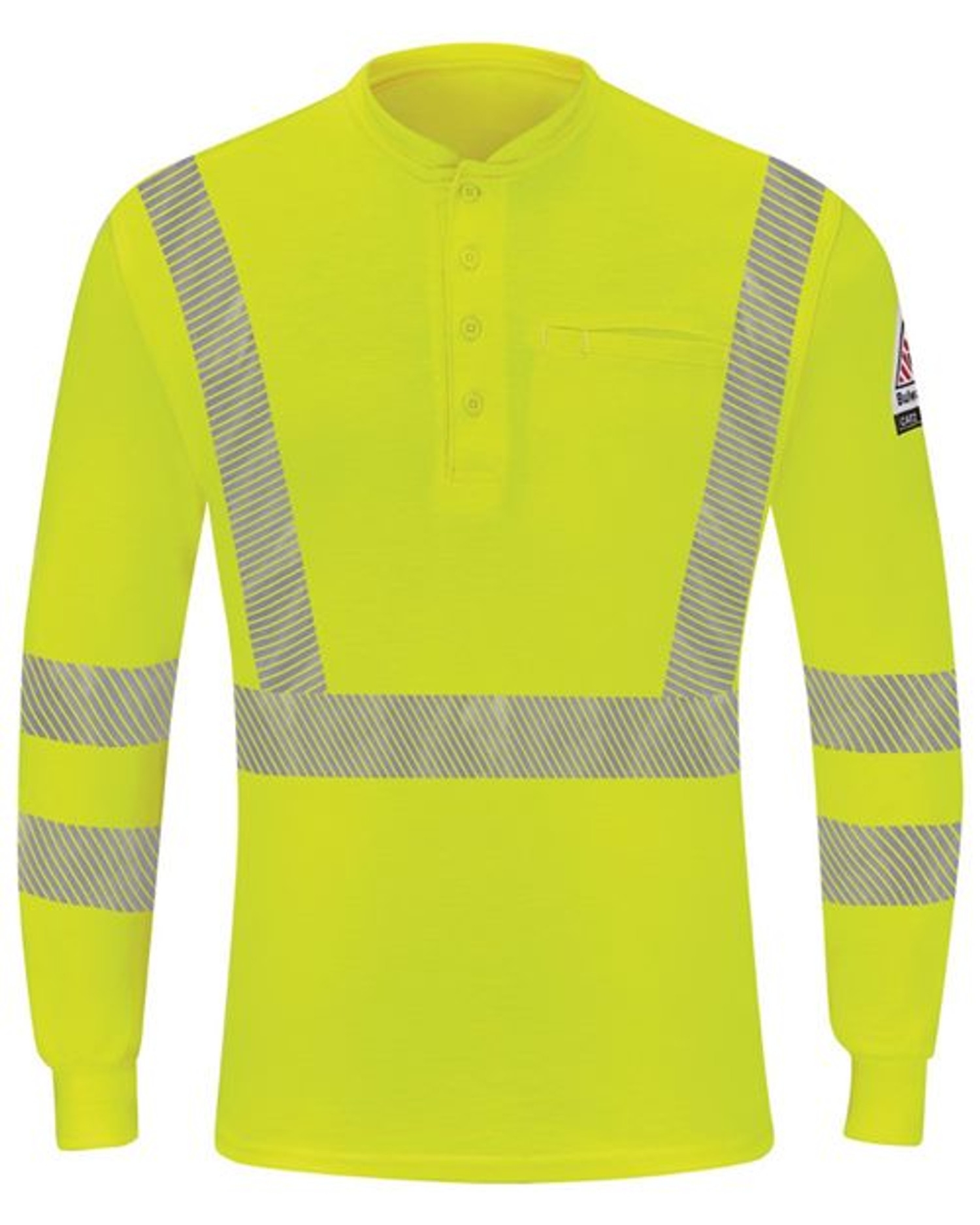 Hi-Visibility Lightweight Long Sleeve Henley - Tall Sizes [SML4T]