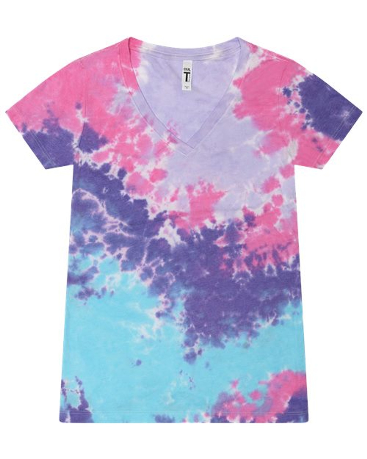 Women's Tie-Dyed V-Neck T-Shirt [1075]