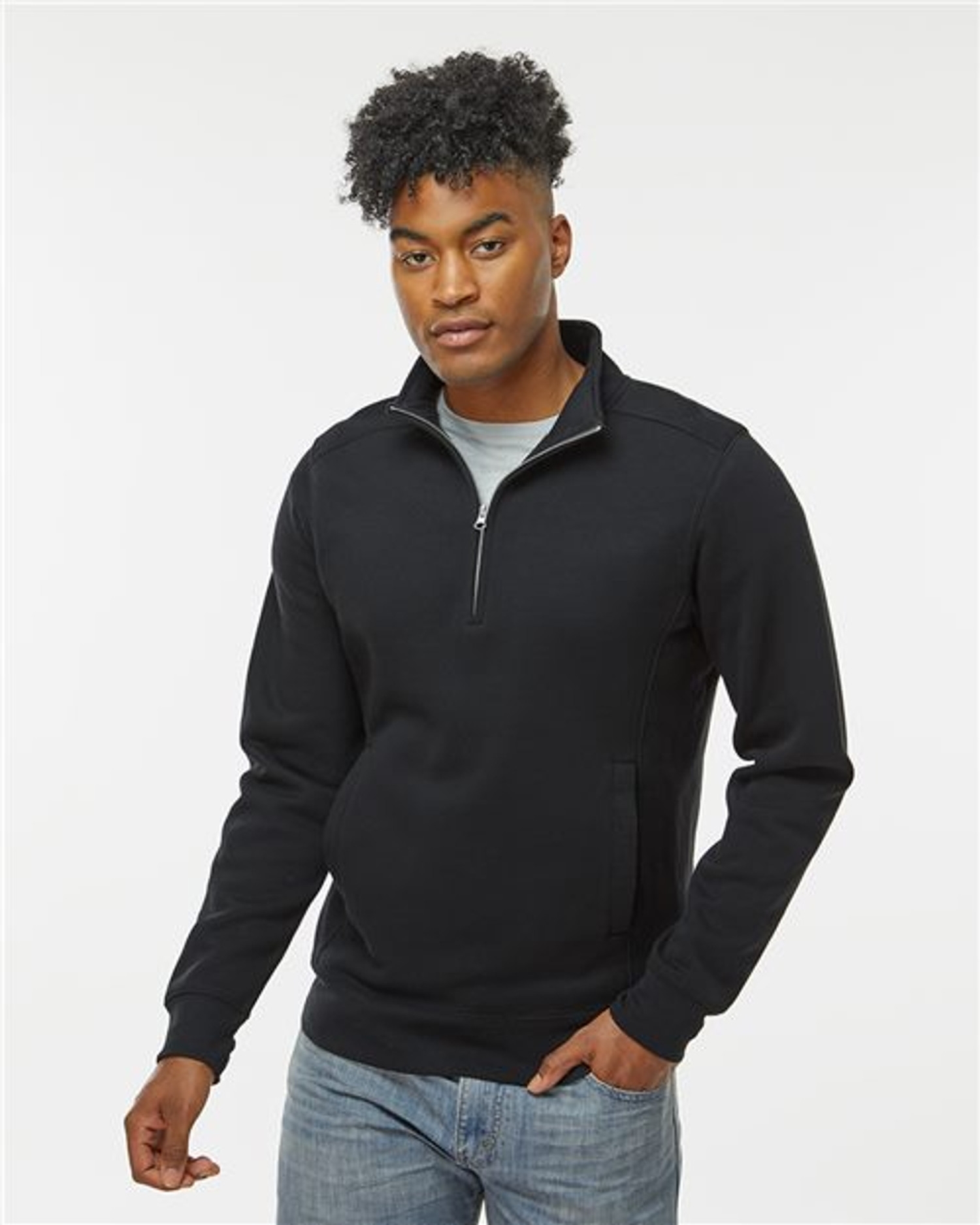 Heavyweight Fleece Quarter-Zip Sweatshirt [8717]