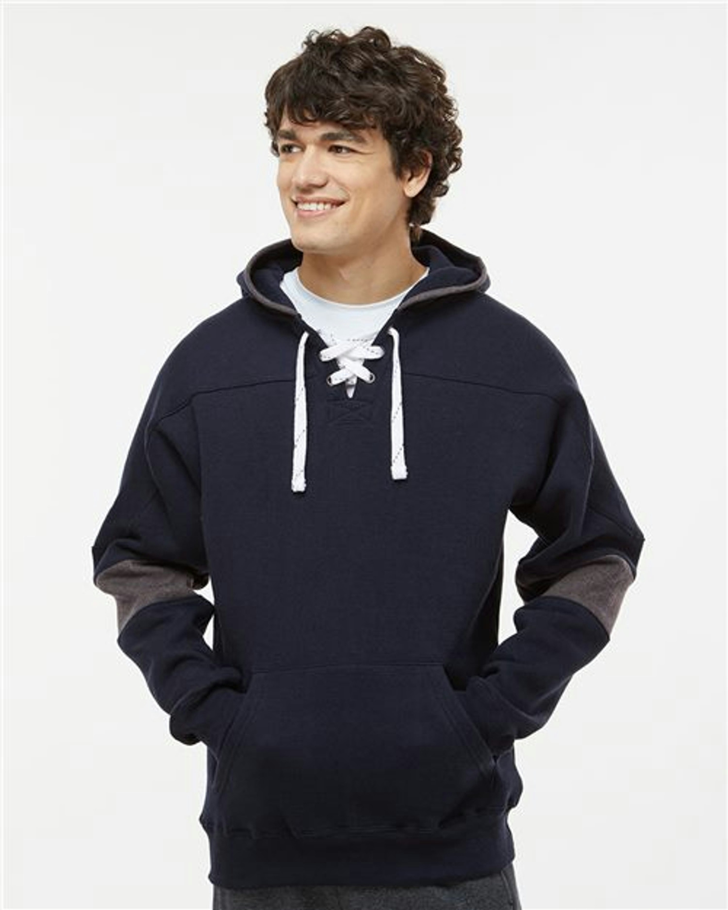 Sport Lace Colorblocked Fleece Hooded Sweatshirt [8832]