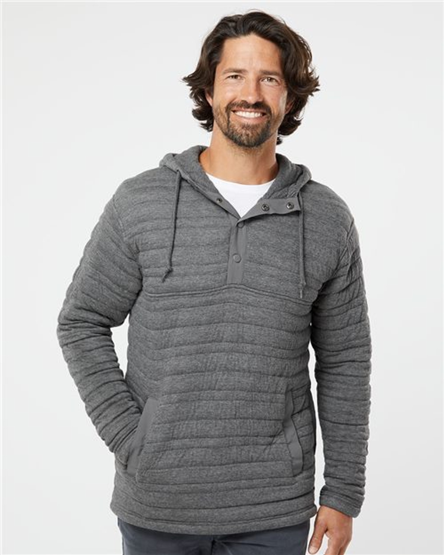 Horizon Quilted Anorak Hooded Pullover [8897]