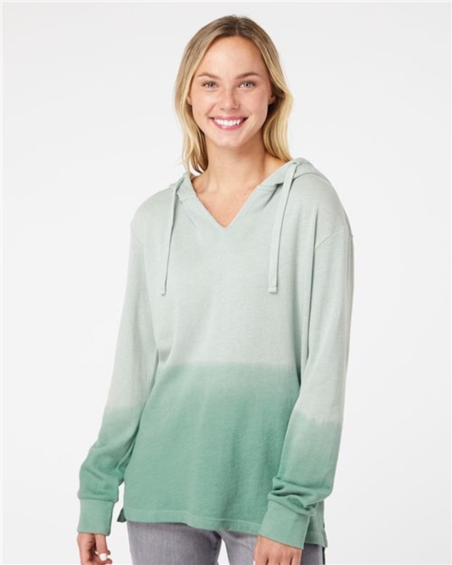 Women's French Terry Ombré Hooded Sweatshirt [W20185]