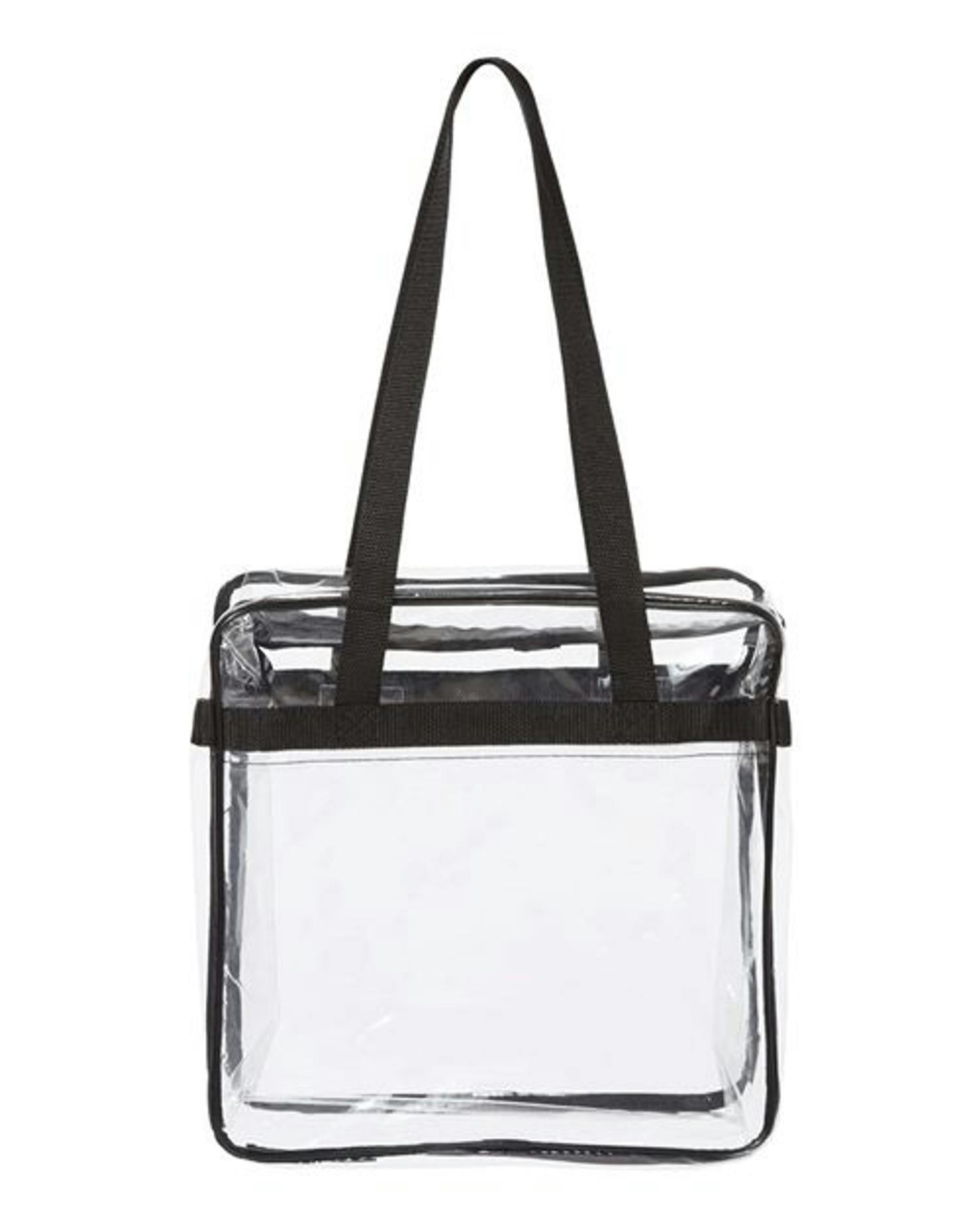 Clear Tote with Zippered Top