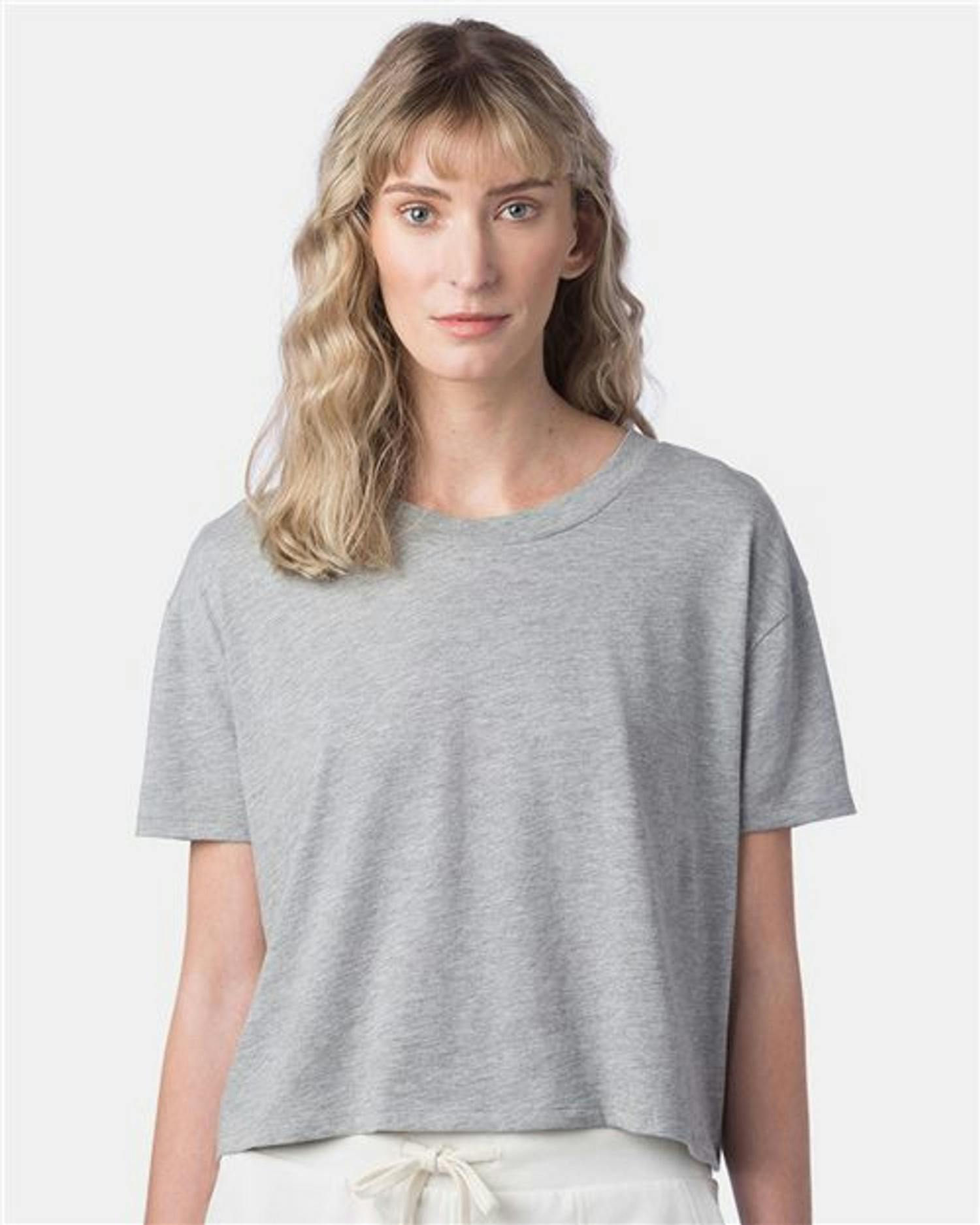 Women's Cotton Jersey CVC Go-To Headliner Crop Tee