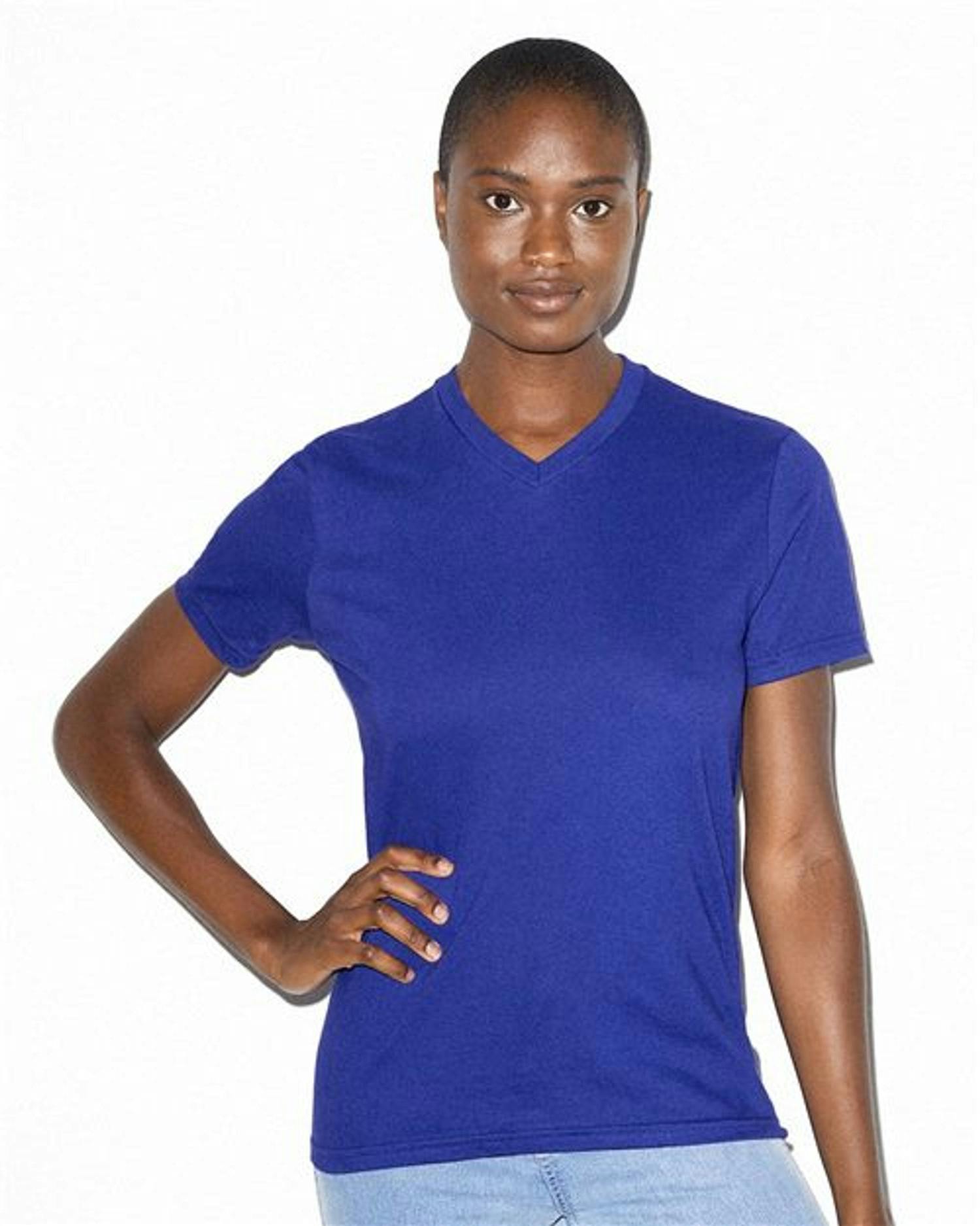 Women's Fine Jersey Classic V-Neck Tee