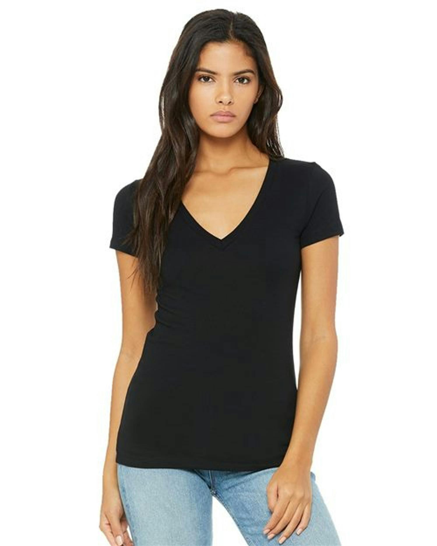 Women’s Jersey Deep V-Neck Tee