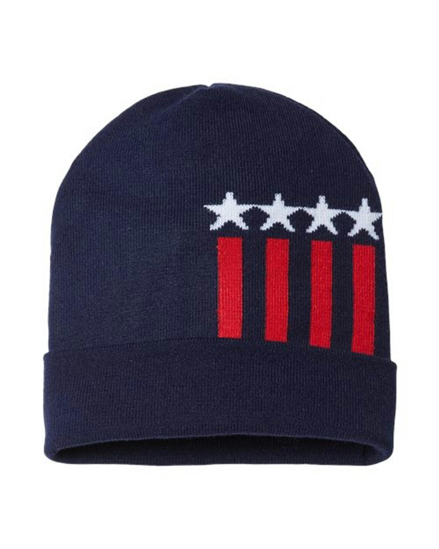 USA-Made Patriotic Cuffed Beanie