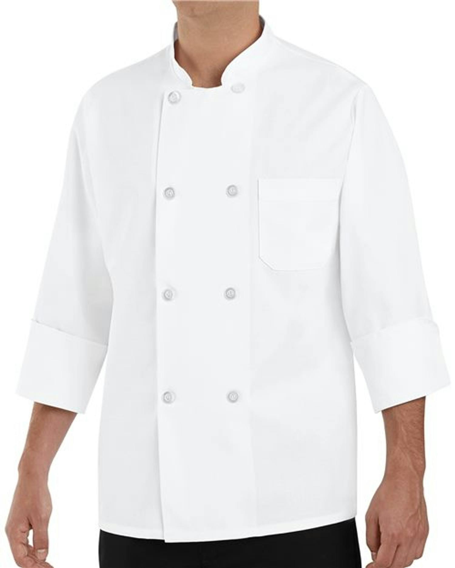 Eight Pearl Button Chef Coat