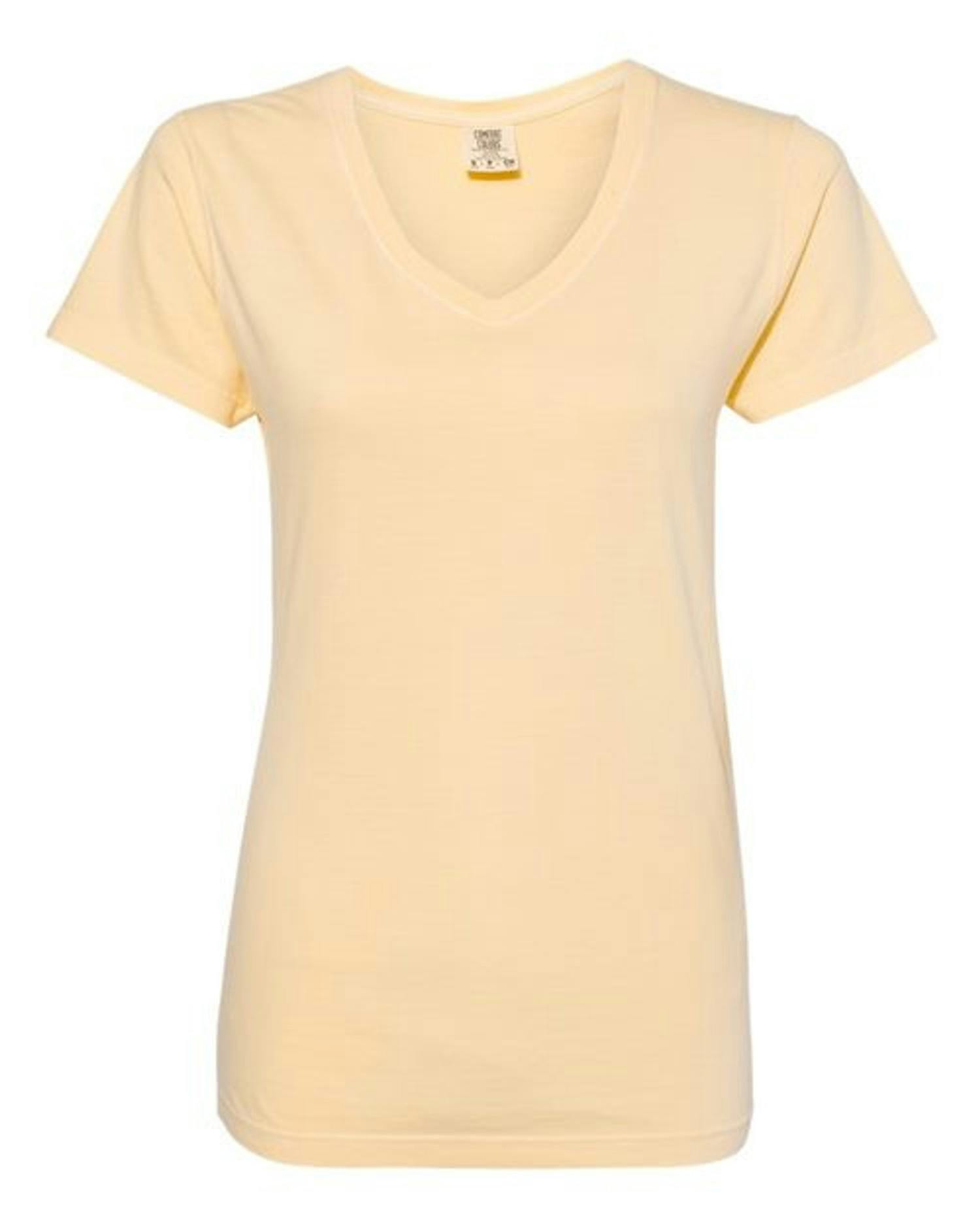 Garment-Dyed Women’s Midweight V-Neck T-Shirt