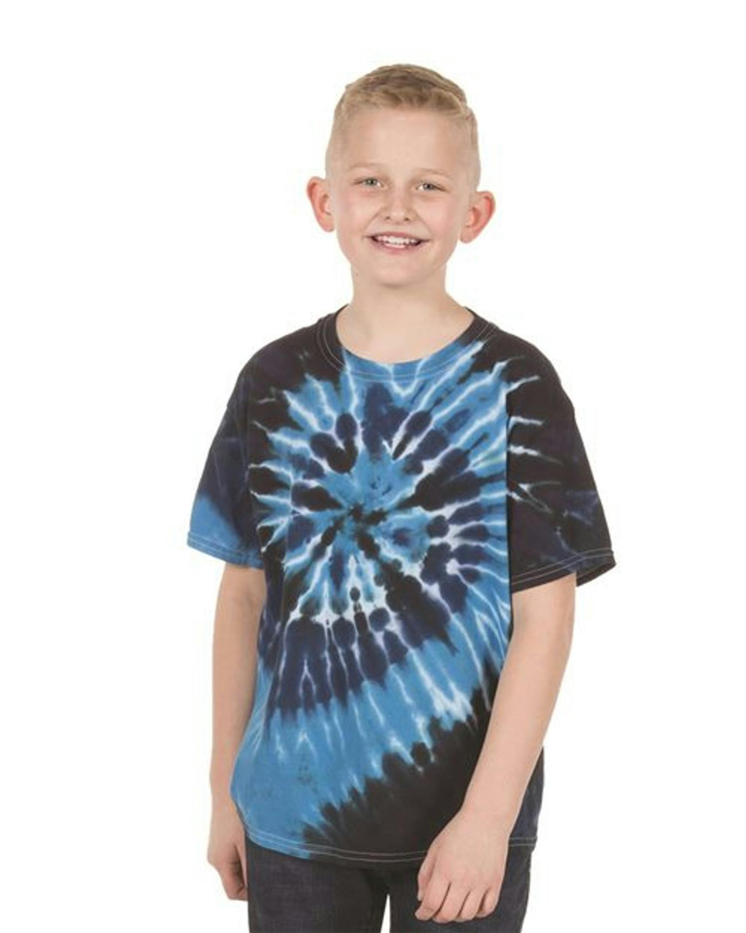 Youth Multi-Color Spiral Tie-Dyed T-Shirt