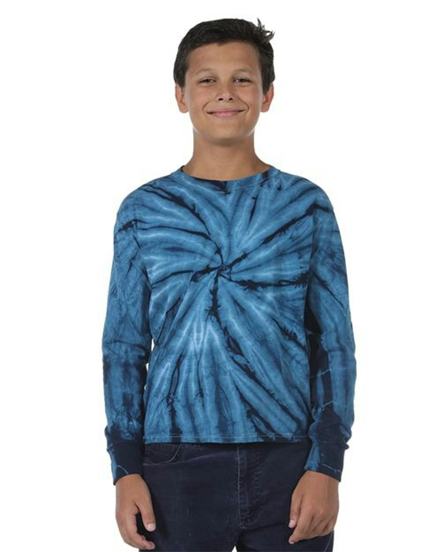 Youth Cyclone Tie-Dyed Long Sleeve T-Shirt