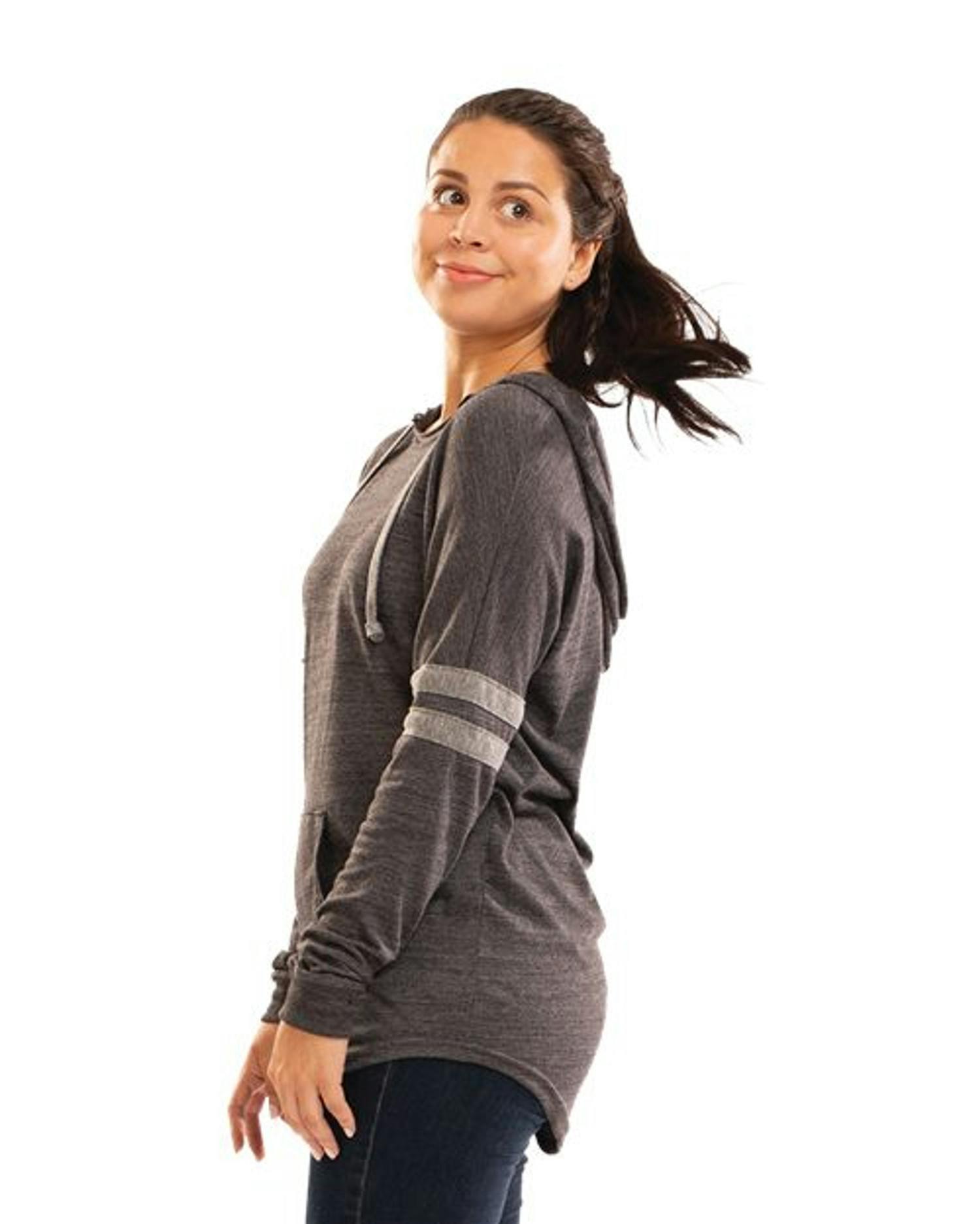 Women's Triblend Hooded Long Sleeve T-Shirt