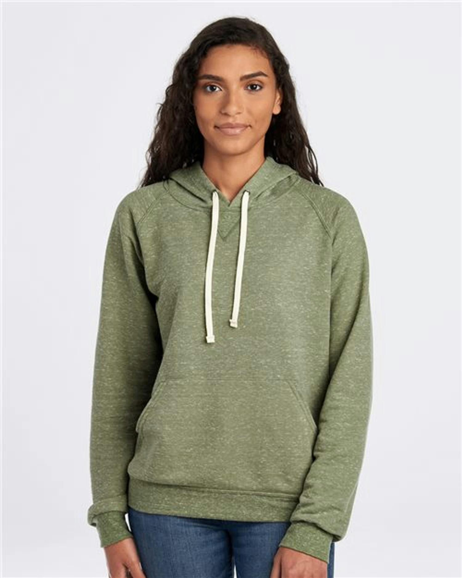 Snow Heather French Terry Raglan Hooded Sweatshirt