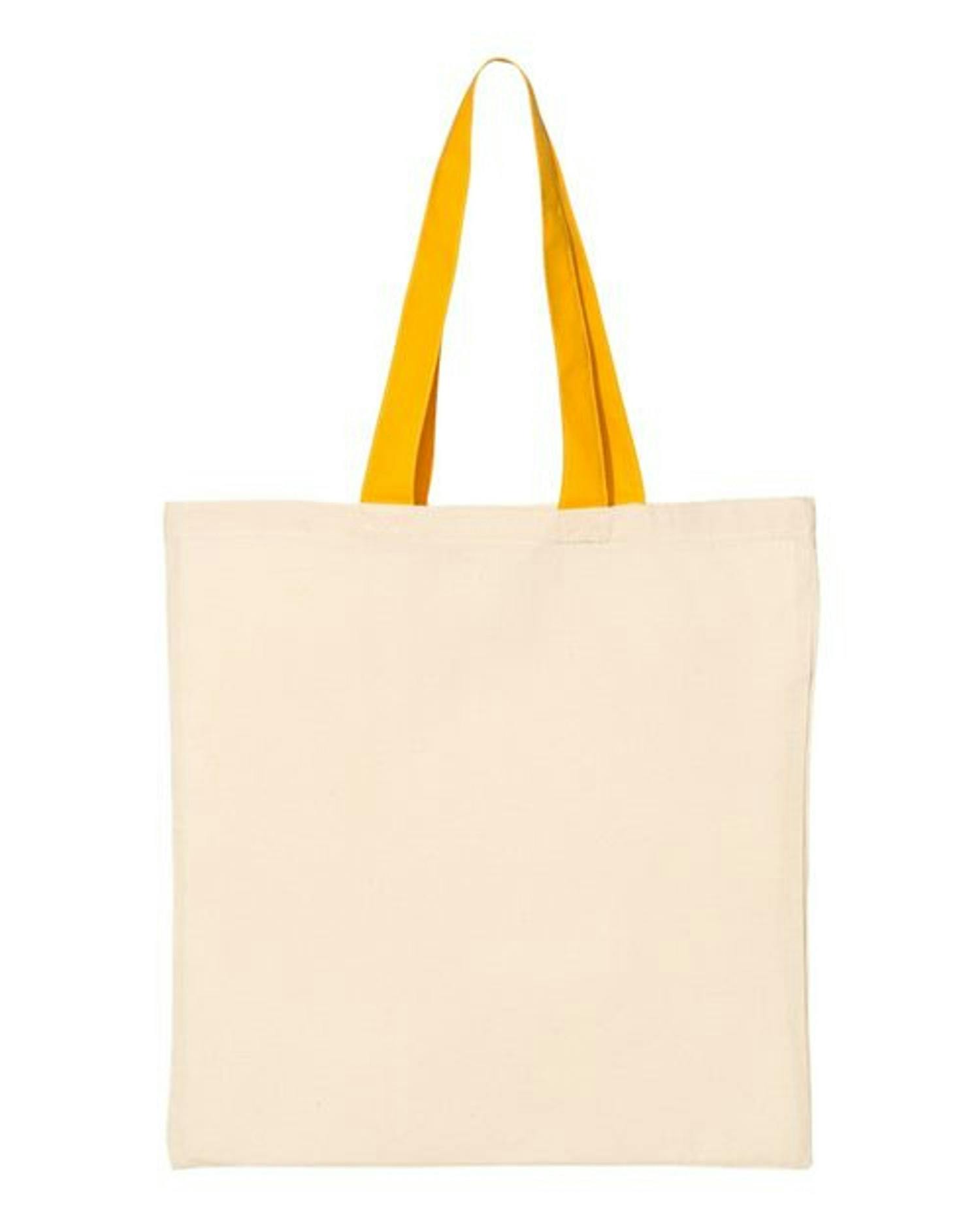 Economical Tote with Contrast-Color Handles