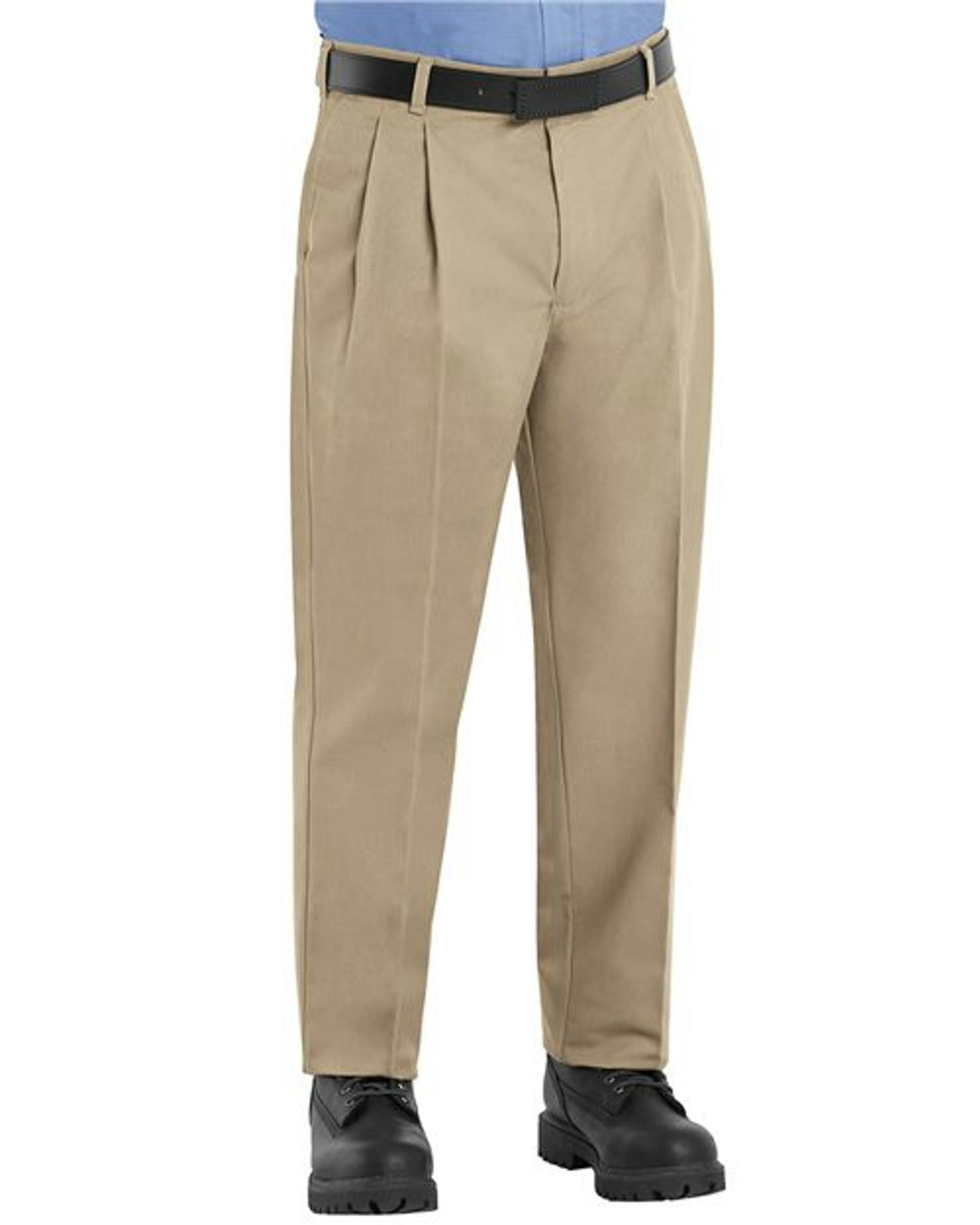 Pleated Twill Slacks - Odd & Extended Sizes