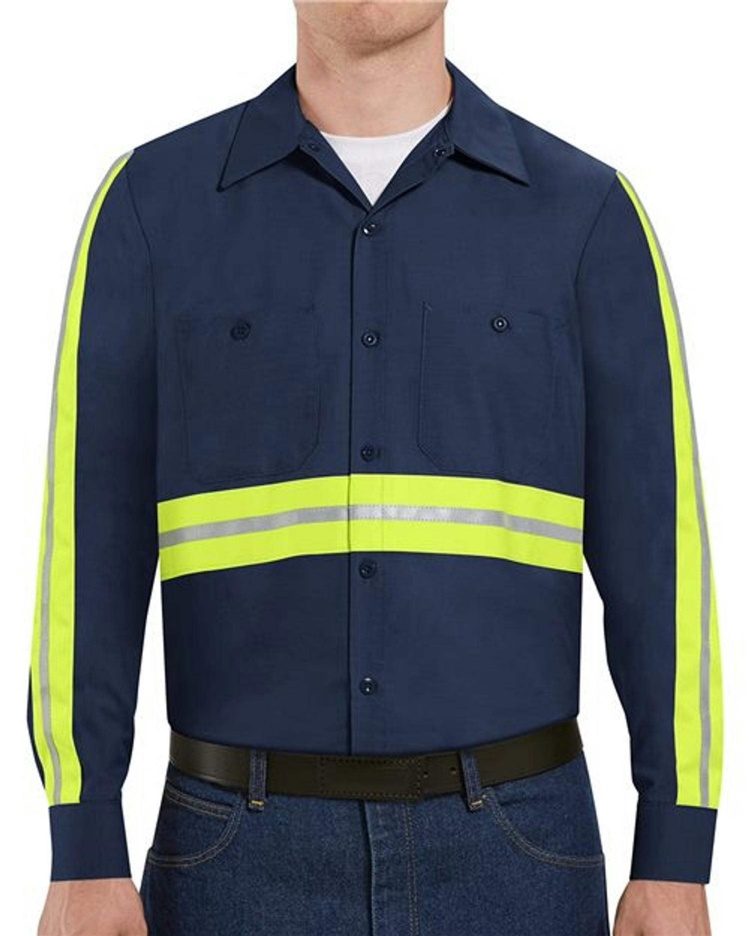 Industrial Enhanced-Visibility Long Sleeve Work Shirt