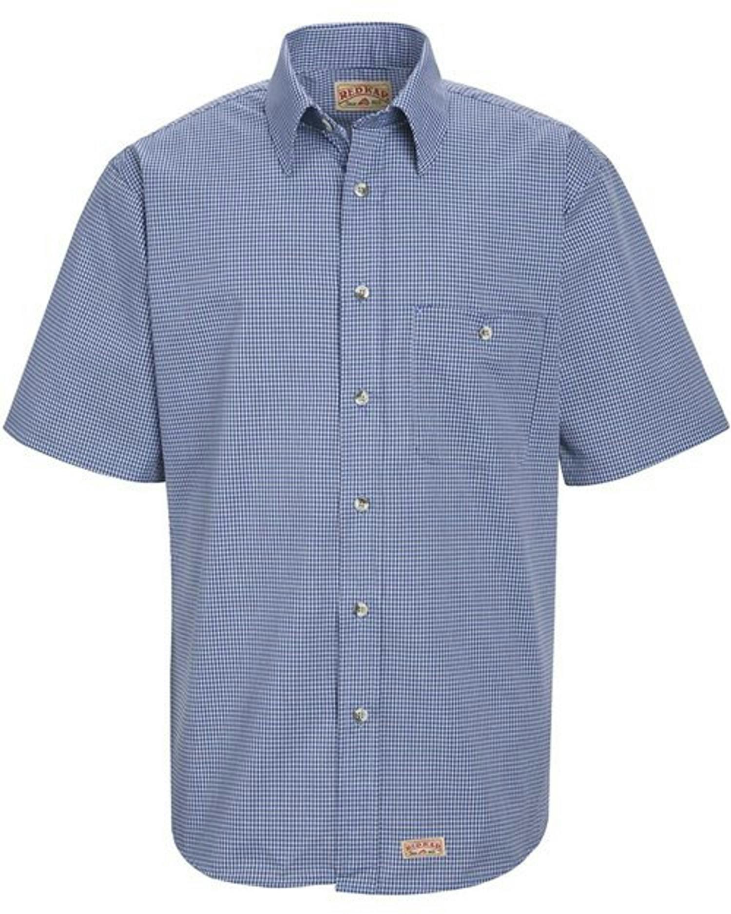 Mini-Plaid Uniform Short Sleeve Shirt