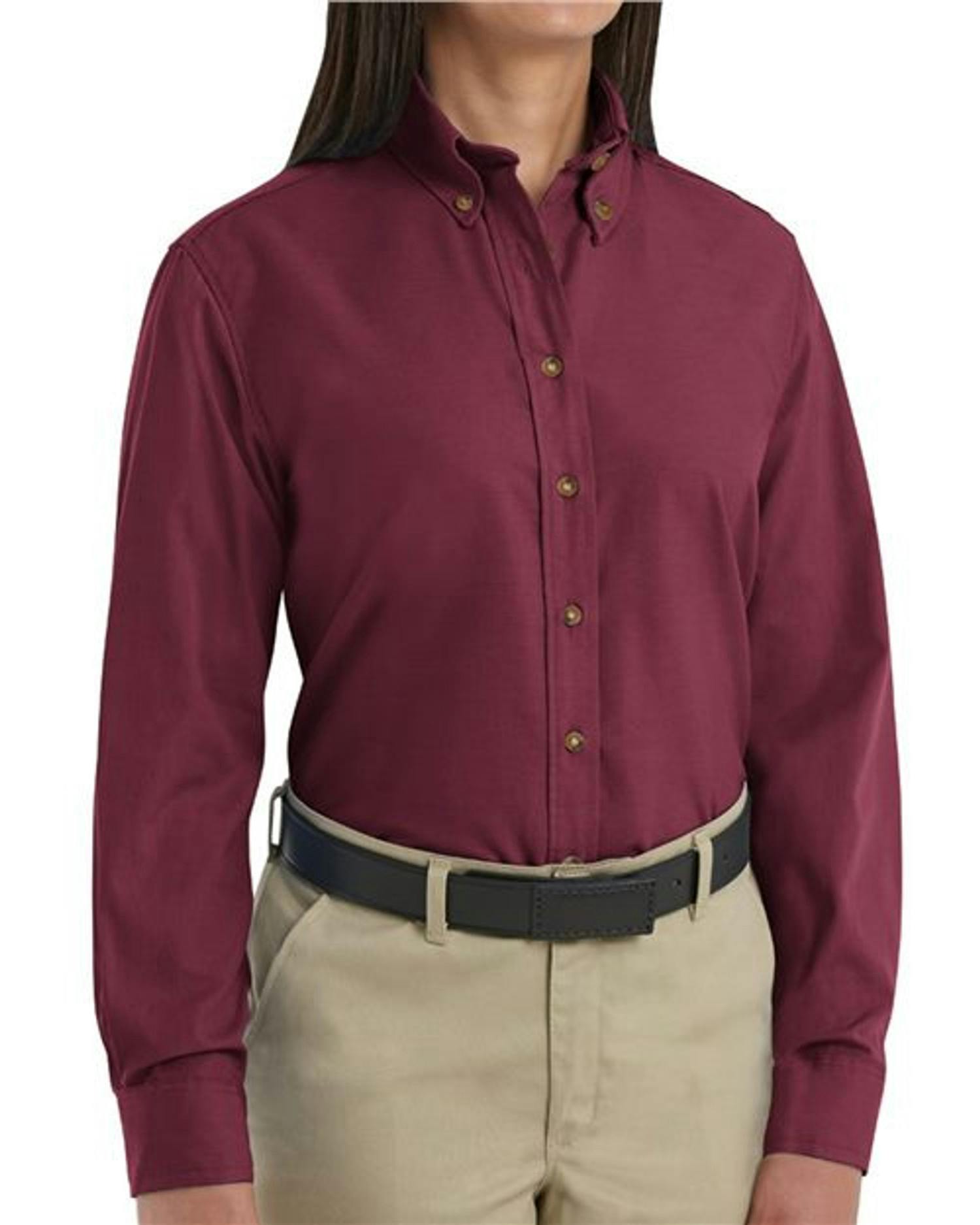 Women's Long Sleeve Poplin Dress Shirt