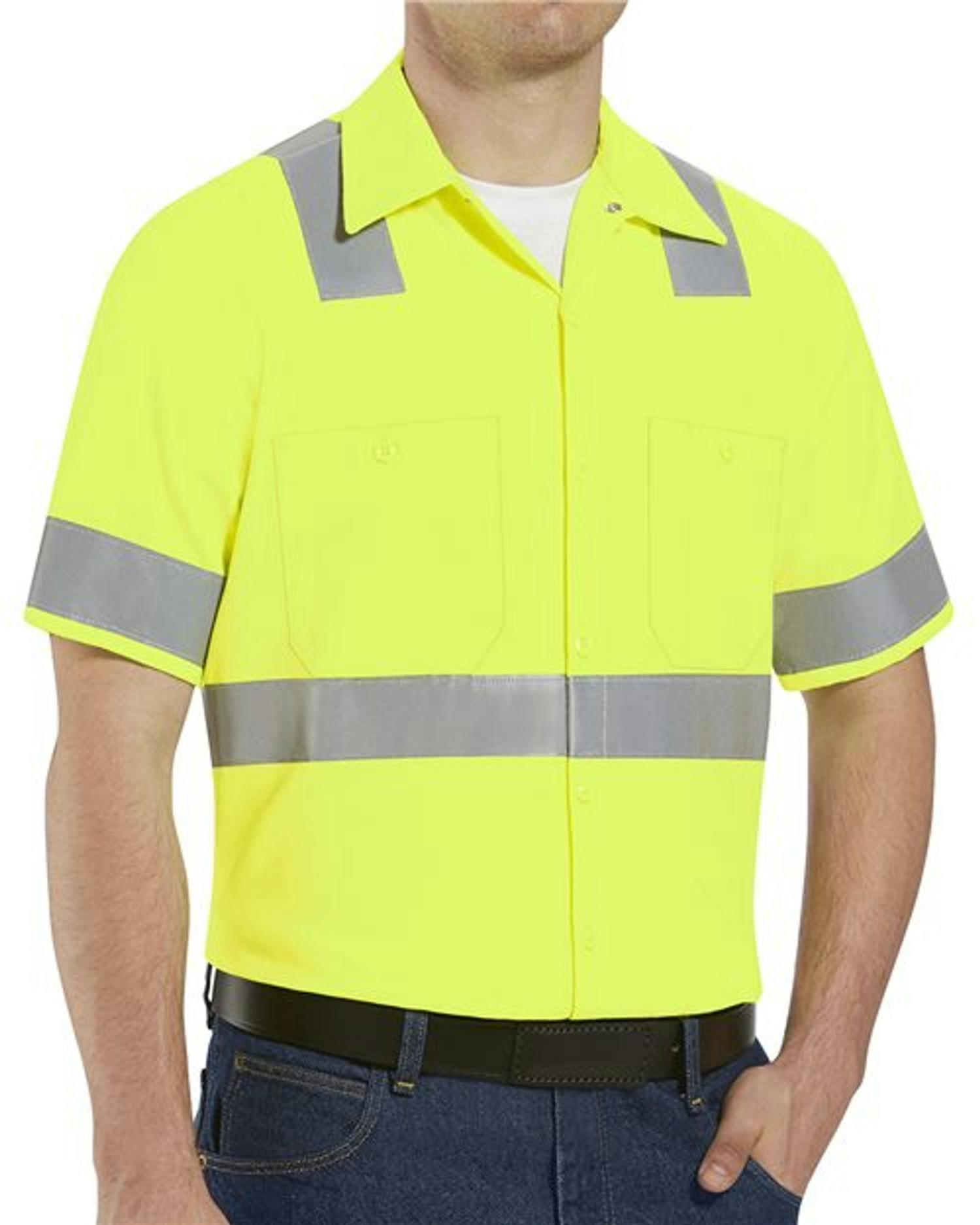 High Visibility Safety Short Sleeve Work Shirt