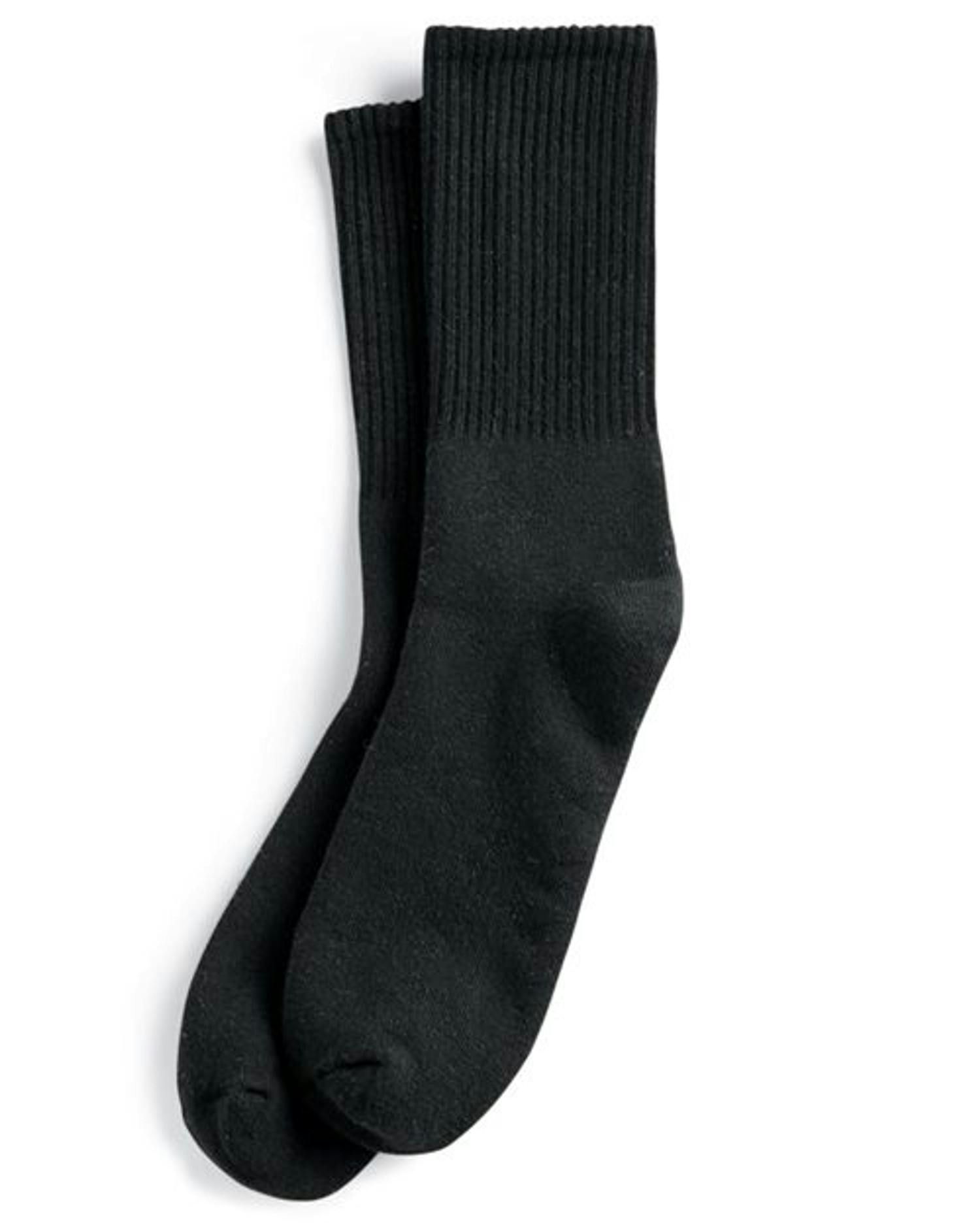 USA-Made Solid Crew Socks