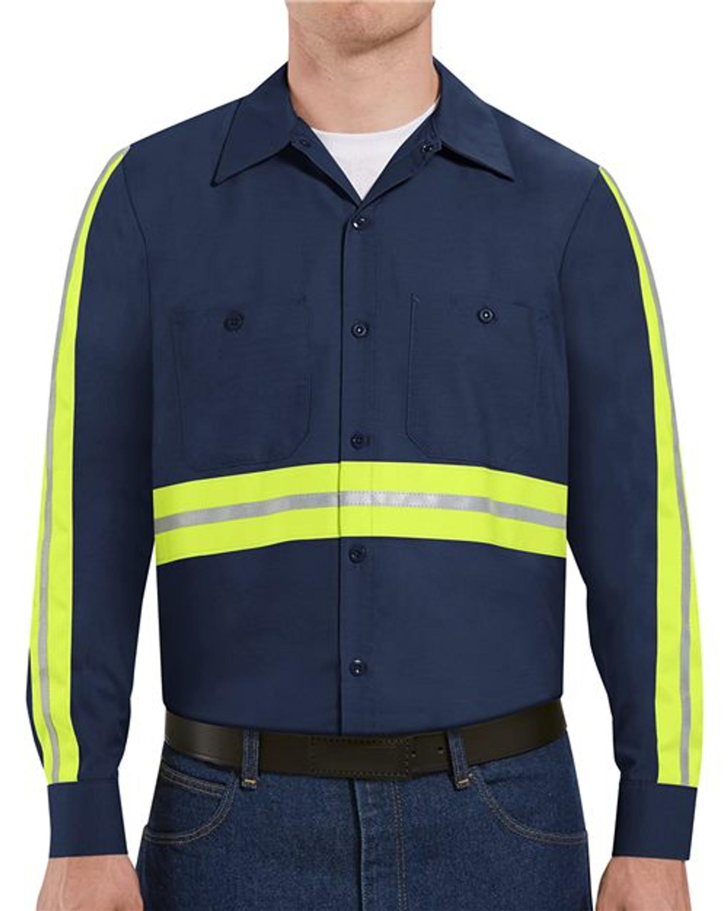 Industrial Enhanced-Visibility Long Sleeve Work Shirt - Tall Sizes