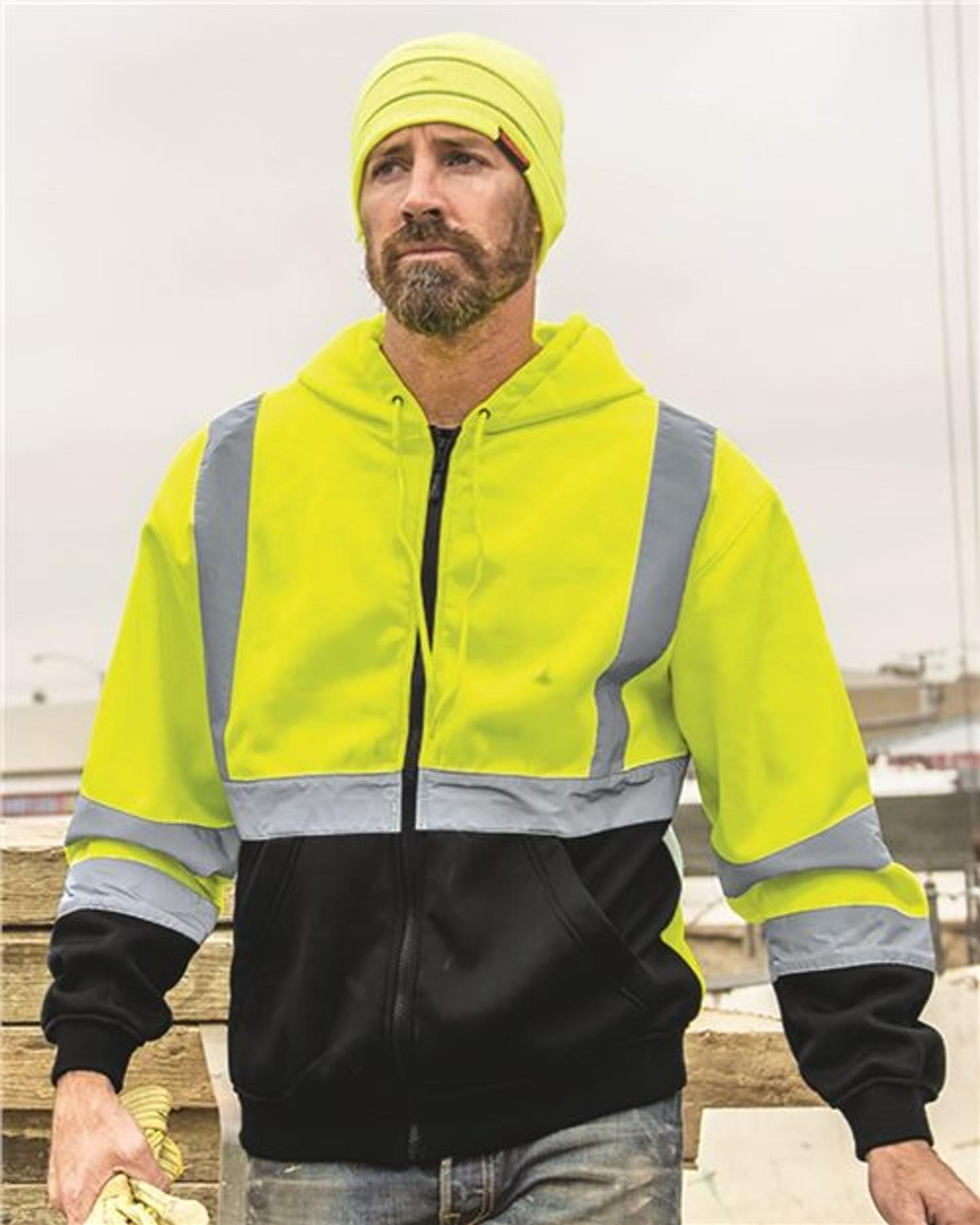 Hi-Vis Full-Zip Hooded Sweatshirt [JS102-103]