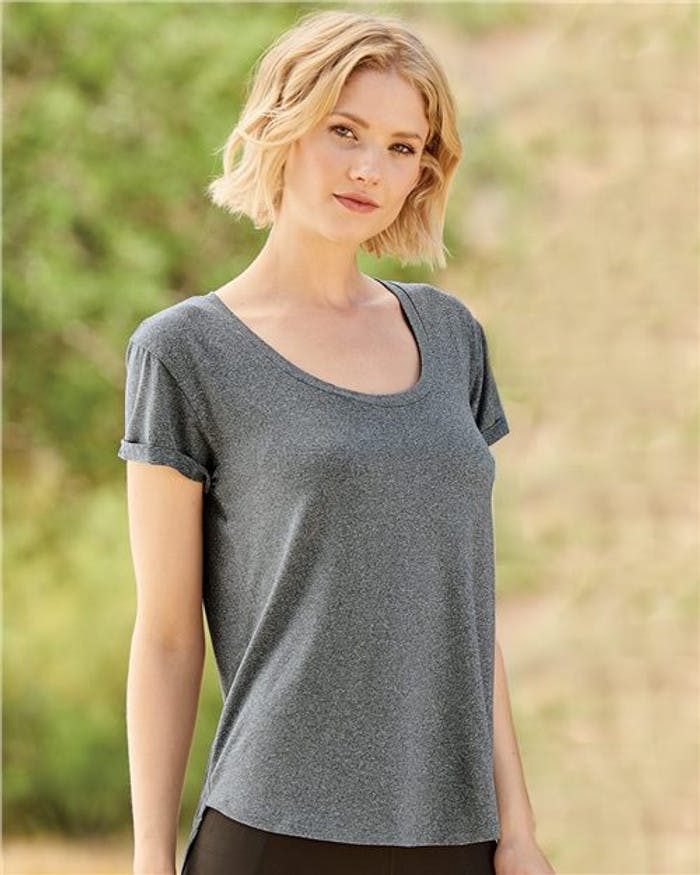 Women’s CoolLast™ Heathered Lux Dolman Sleeve T-Shirt [W20429]