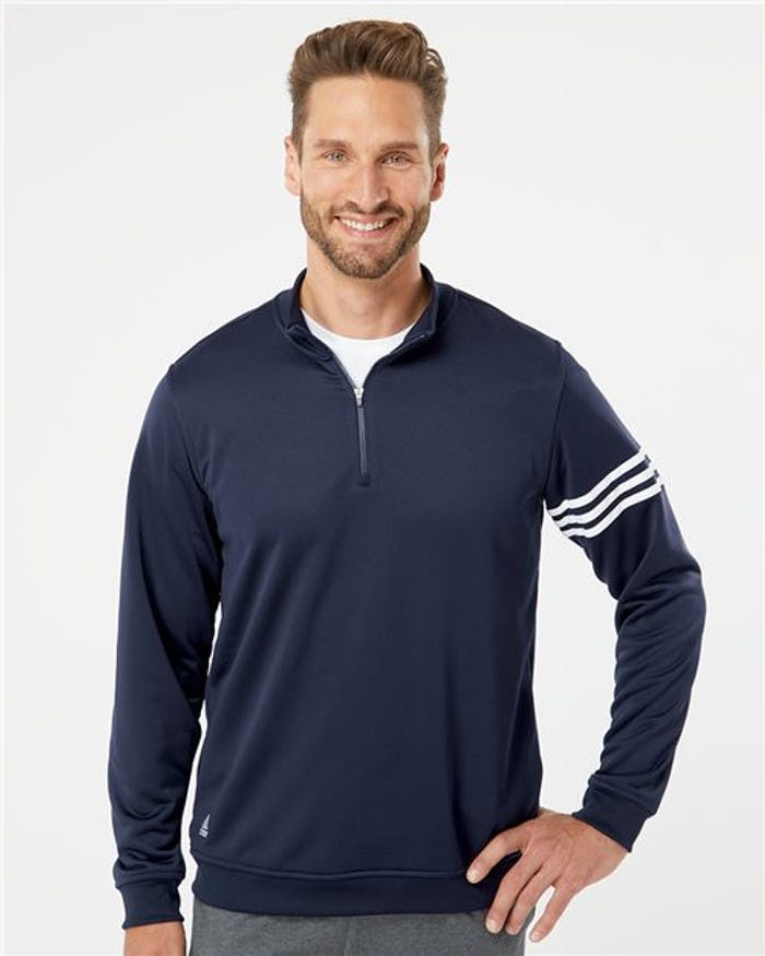 3-Stripes French Terry Quarter-Zip Pullover [A190]