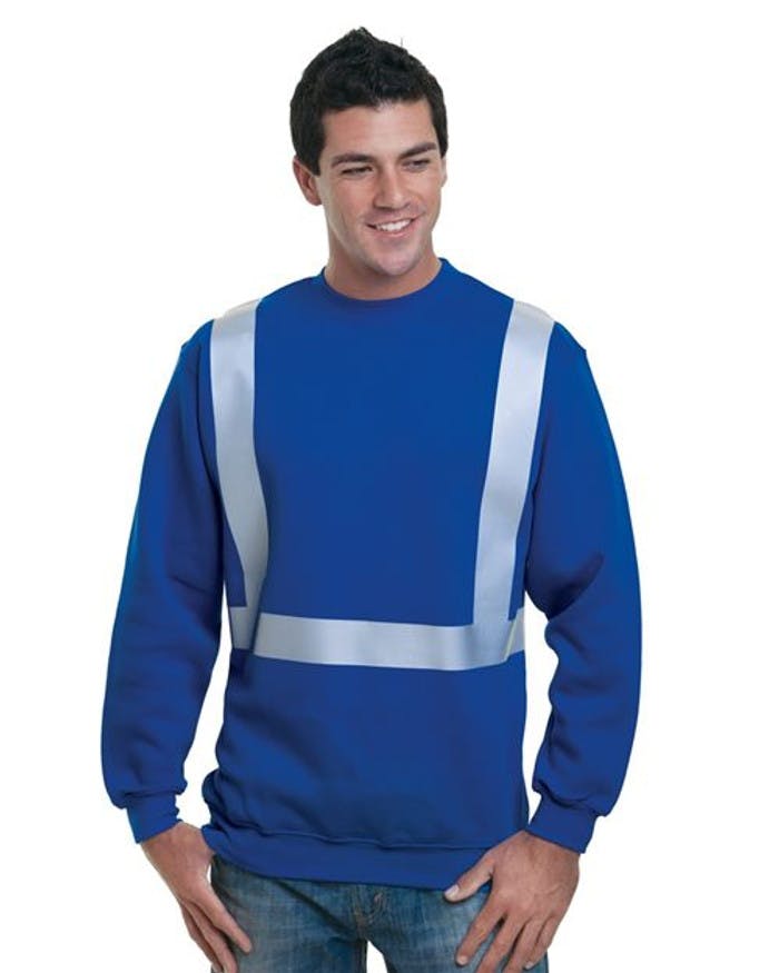 USA-Made Hi-Visibility Crewneck Sweatshirt [3792]