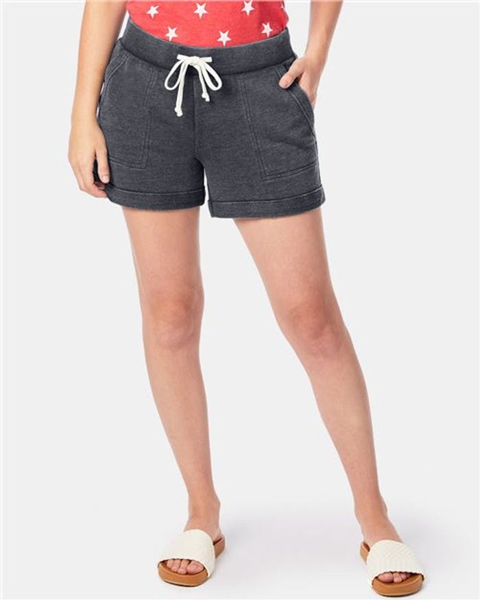 Women's Lounge Mineral Wash French Terry Shorts [8630]