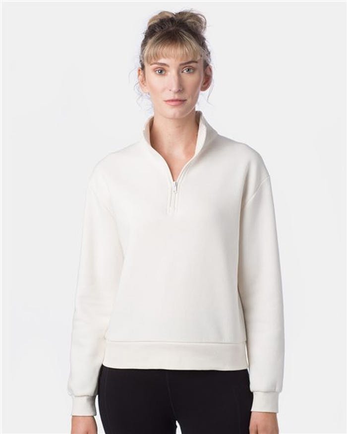 Women's Eco-Cozy Fleece Quarter-Zip Sweatshirt [8808PF]
