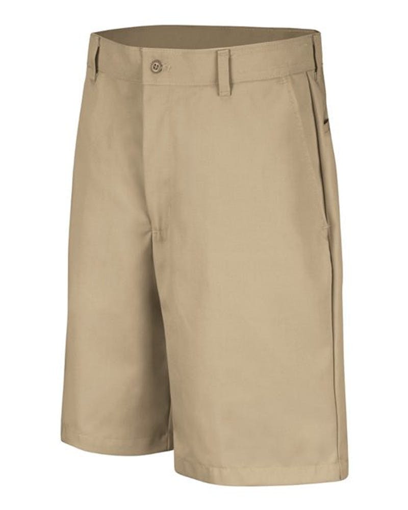 Cotton Casual Plain Front Shorts - Extended Sizes