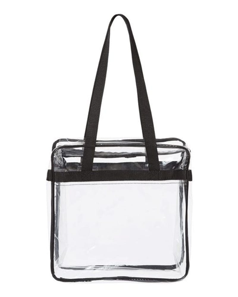 Clear Tote with Zippered Top