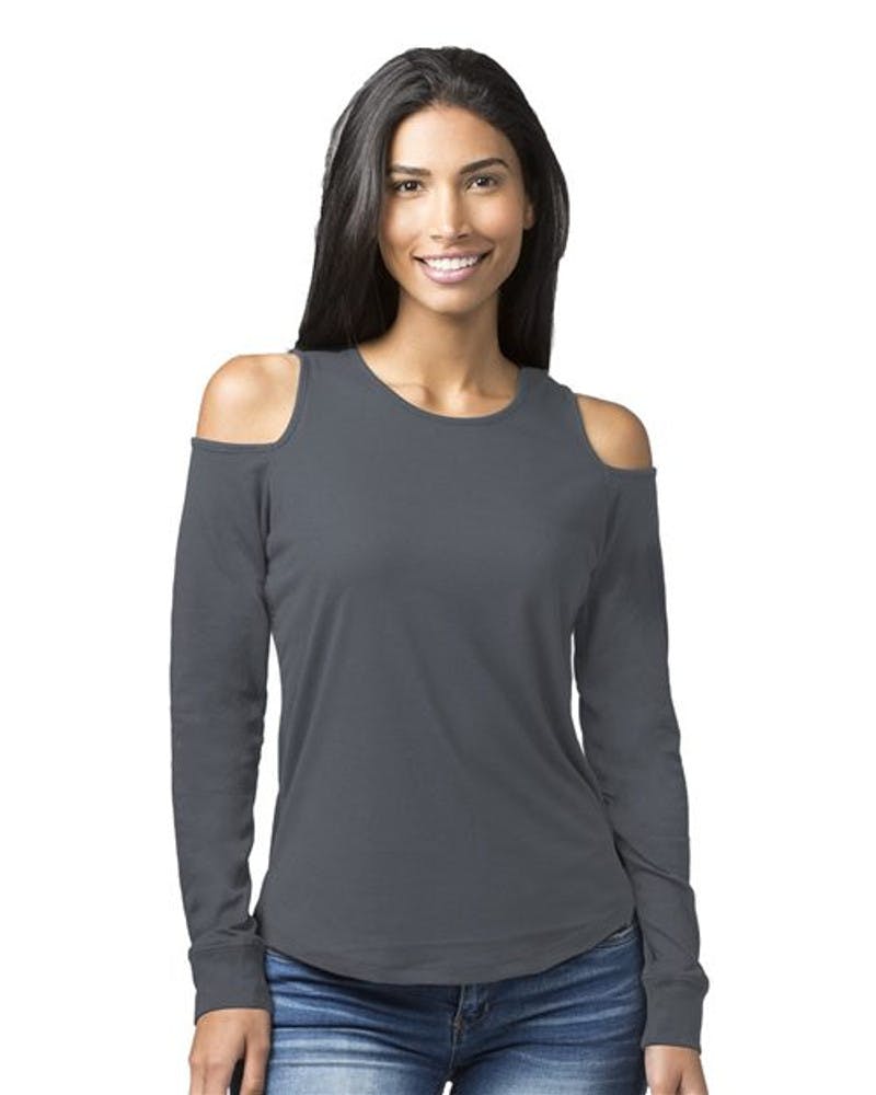 Women's Cold Shoulder Long Sleeve T-Shirt