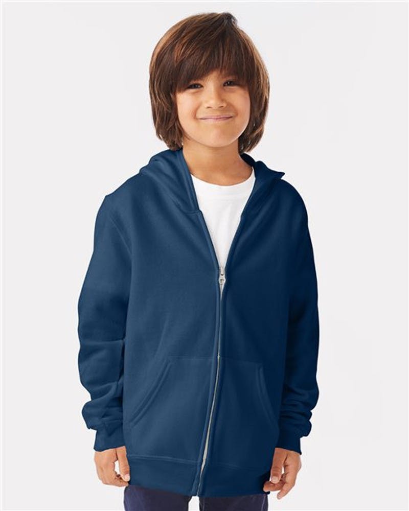 EcoSmart® Youth Full-Zip Hooded Sweatshirt