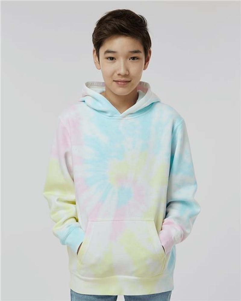 Youth Midweight Tie-Dyed Hooded Sweatshirt