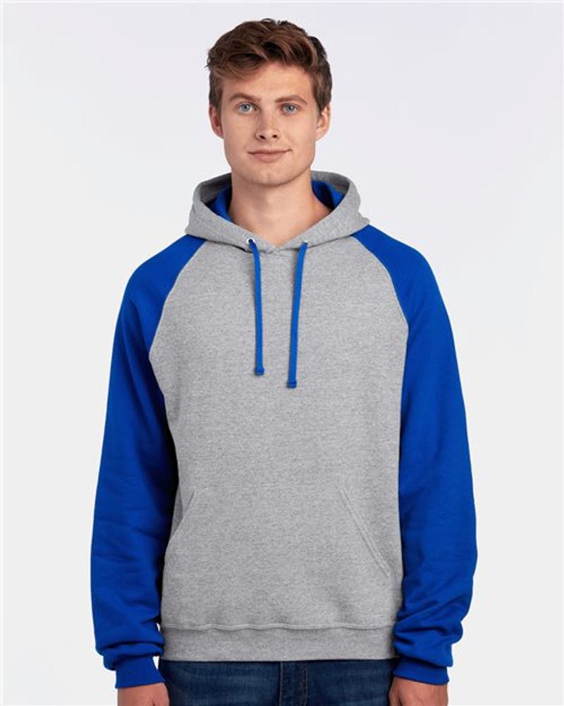 Nublend® Colorblocked Raglan Hooded Sweatshirt