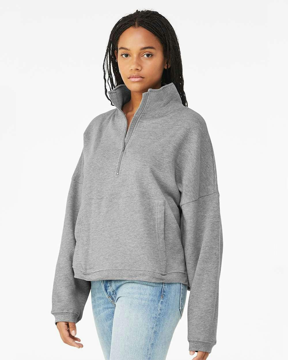 Women’s Sponge Fleece Half Zip Pullover [3953]