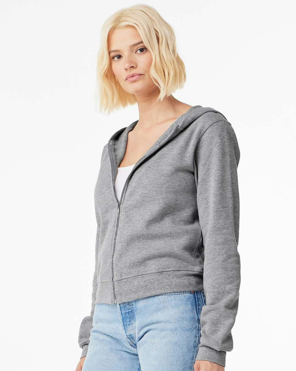 FWD Fashion Women's Sponge Fleece Full-Zip Hoodie [7539]