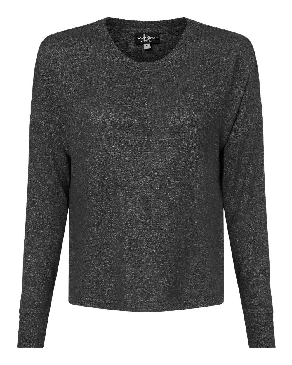 Women's Cuddle Fleece Boxy Crewneck Pullover [L06]