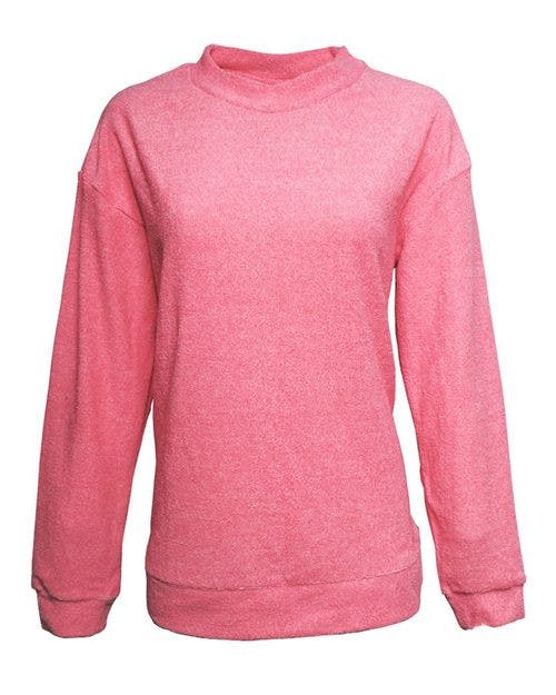 Women's Weekend Terry Mock Neck Pullover [8428]