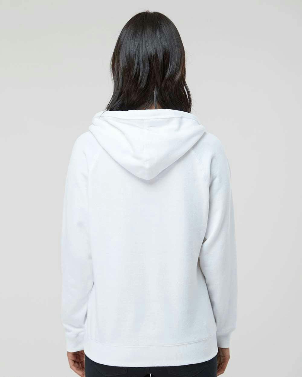 Women's Sueded V-Neck Hooded Sweatshirt [8836]