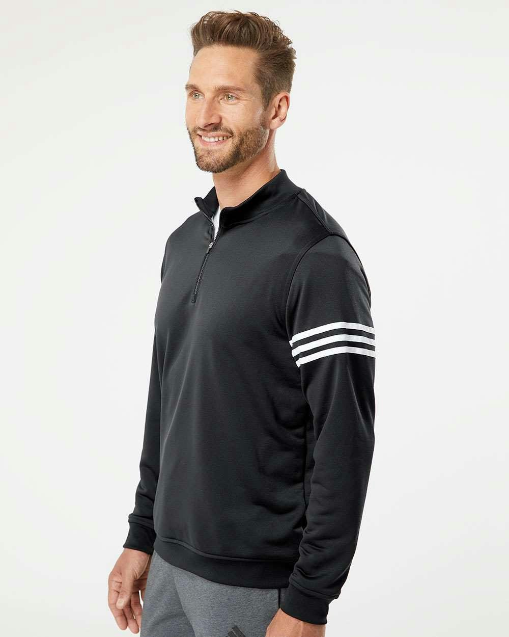 3-Stripes French Terry Quarter-Zip Pullover [A190]