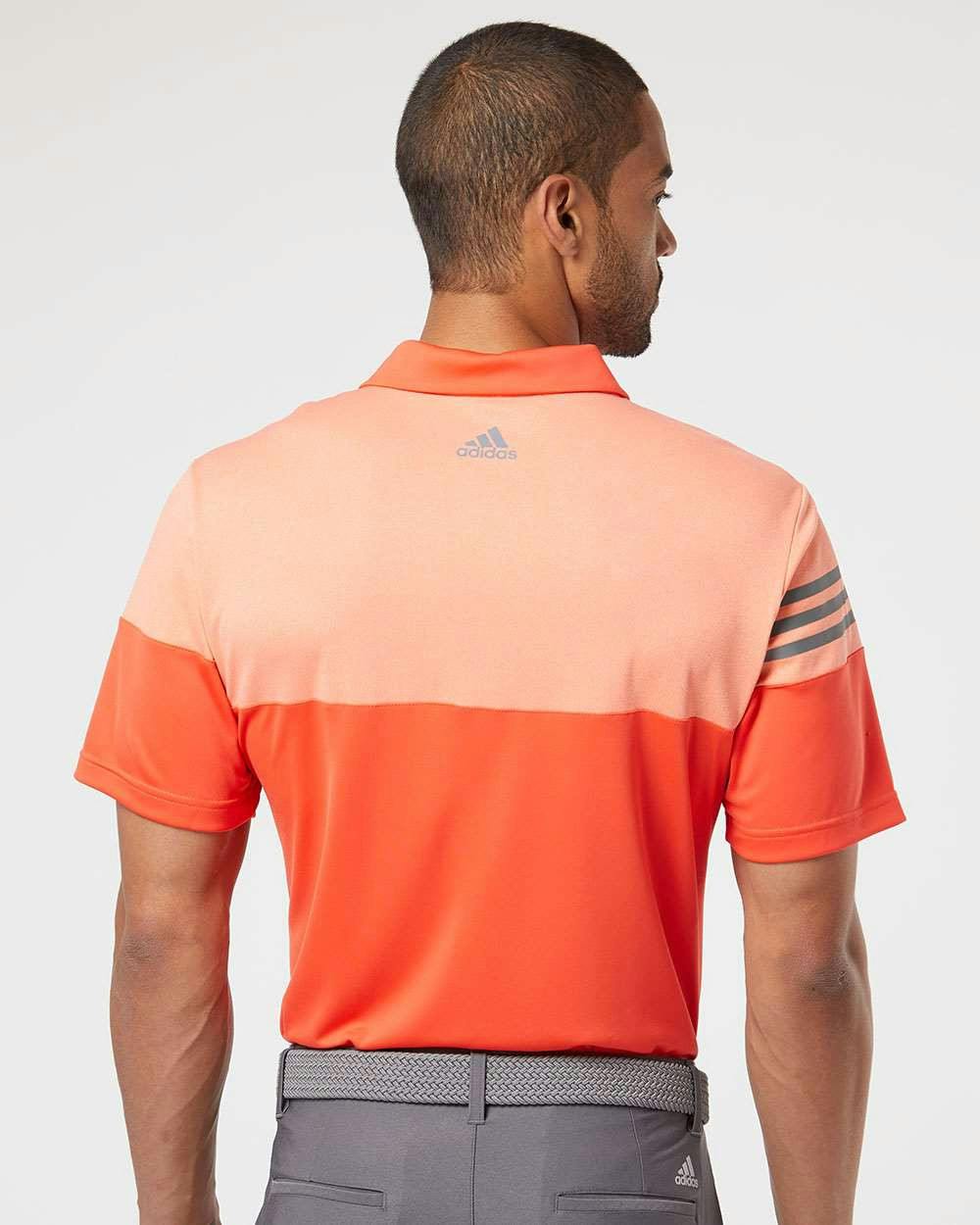 Heathered 3-Stripes Colorblocked Polo [A213]