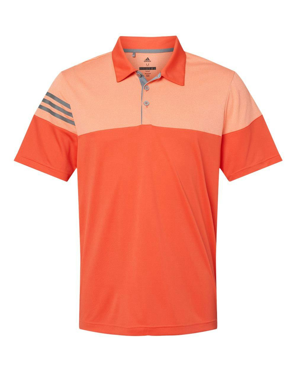 Heathered 3-Stripes Colorblocked Polo [A213]