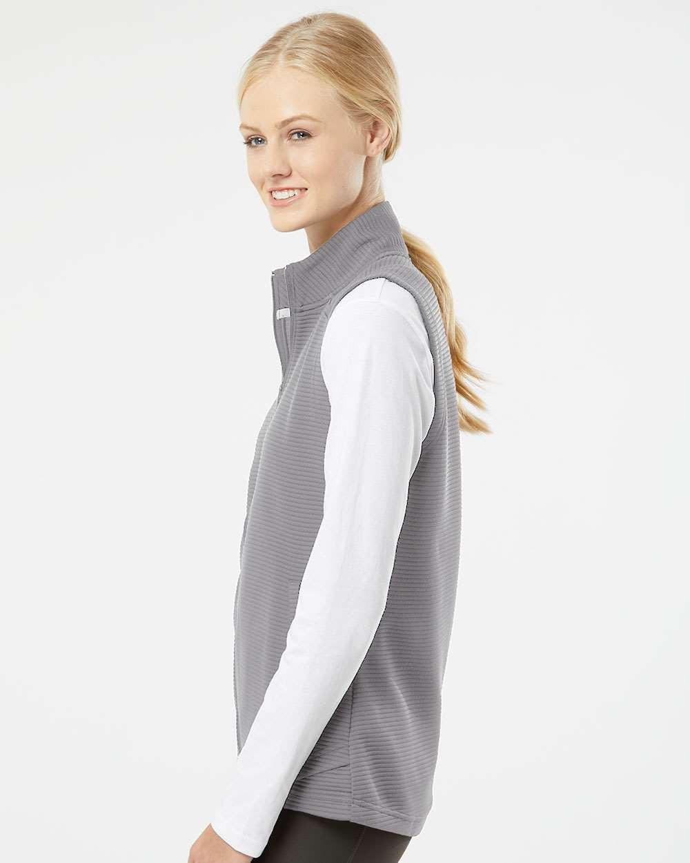 Women's Textured Full-Zip Vest [A417]