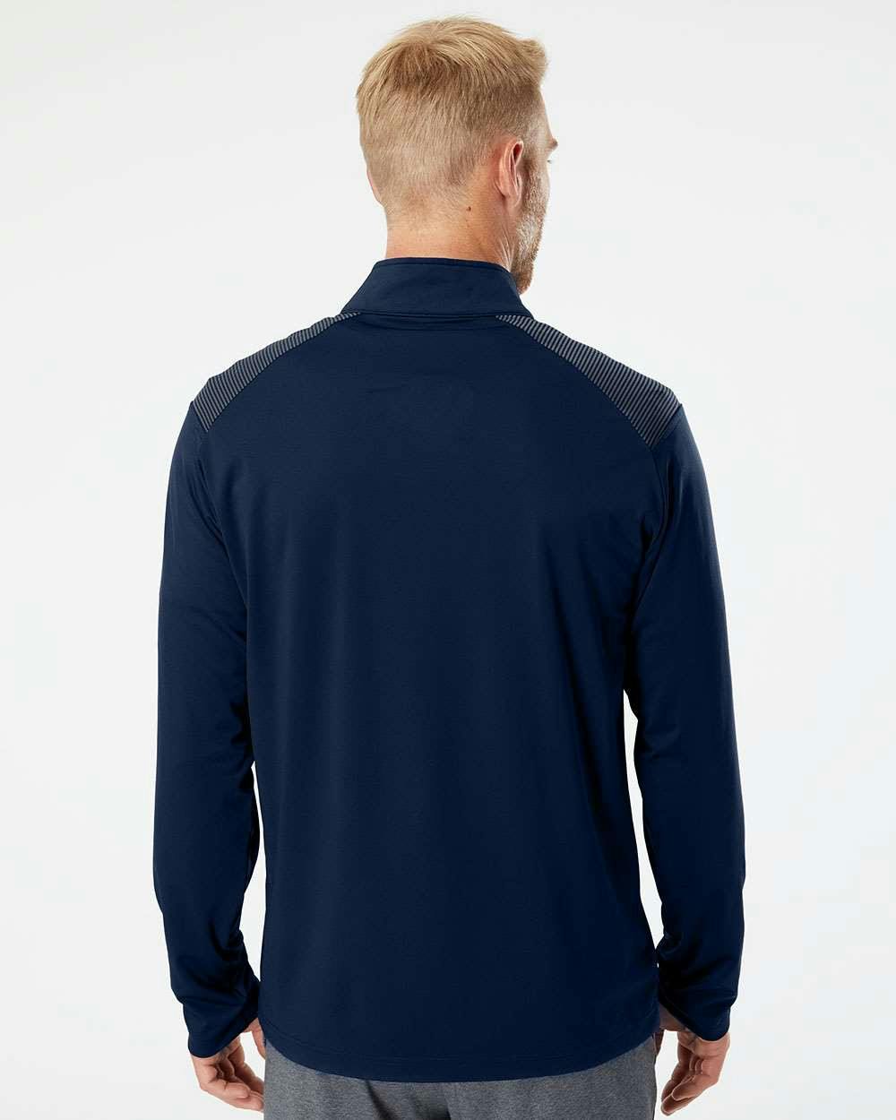 Shoulder Stripe Quarter-Zip Pullover [A520]