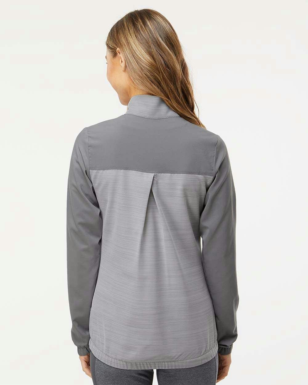 Women's Heather Block Full-Zip Windshirt [A547]