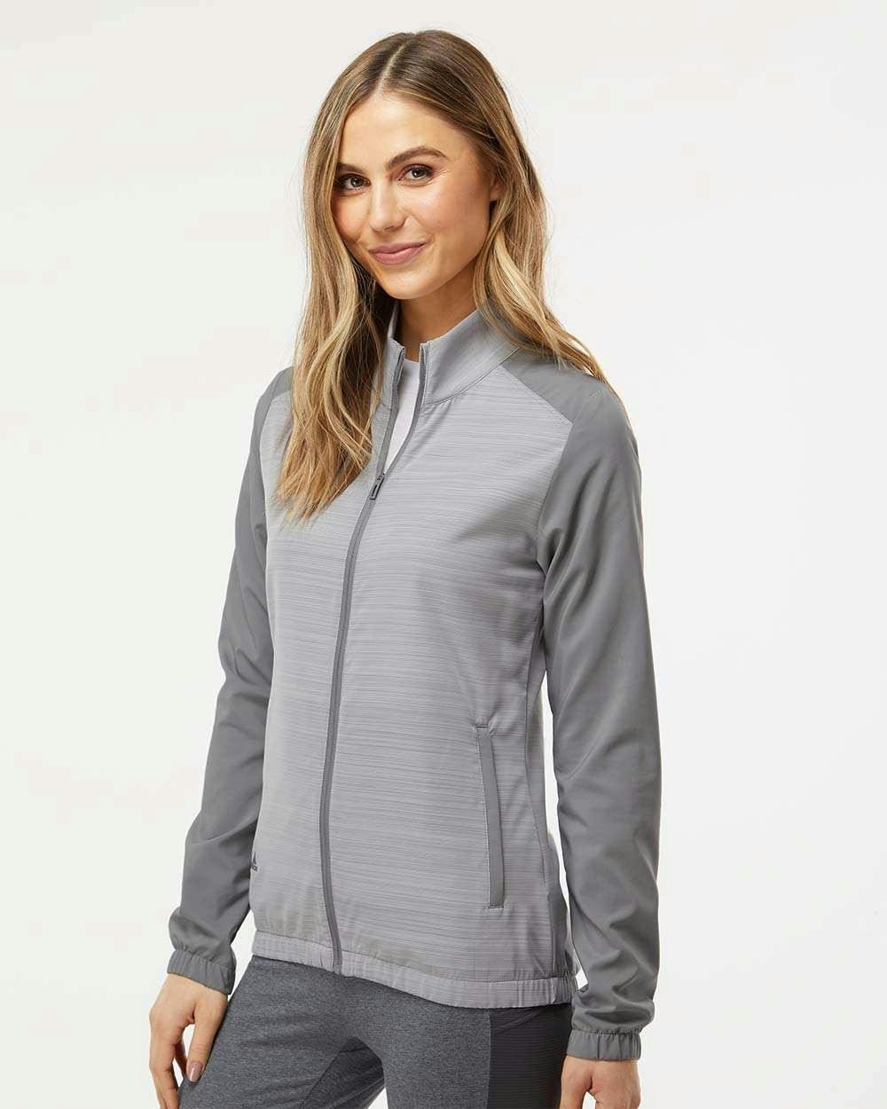 Women's Heather Block Full-Zip Windshirt [A547]